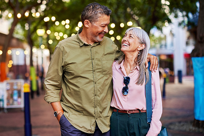 decorative image of a couple walking together